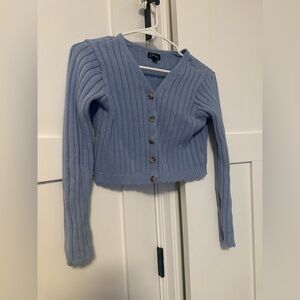 Art Class Light Blue Ribbed Cardigan